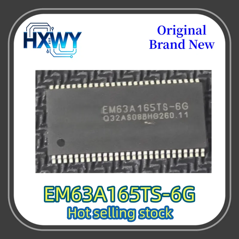 (5/50pcs) EM63A165TS-6G EM63A165TS EM63A165 TSOP54 DDR memory chip Brand new in stock original and authentic fast shipping
