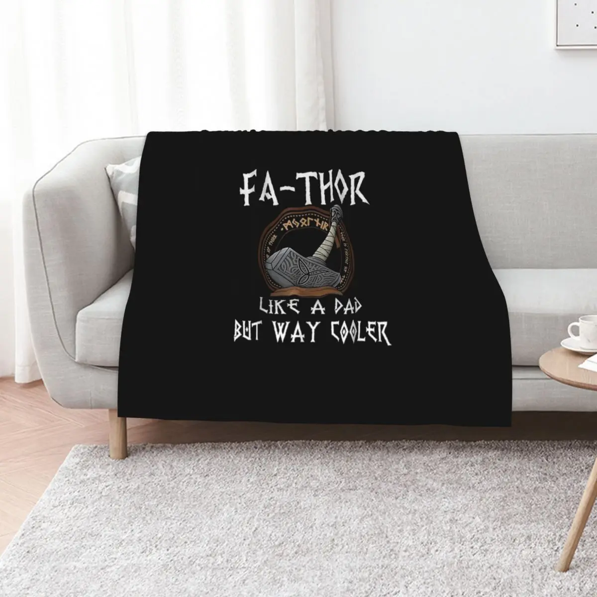 

Fa-Thor Like Dad Just Way Mightier Hero gift idea for dad Throw Blanket Hairy Blankets For Bed Sofa Throw Vintage Blankets