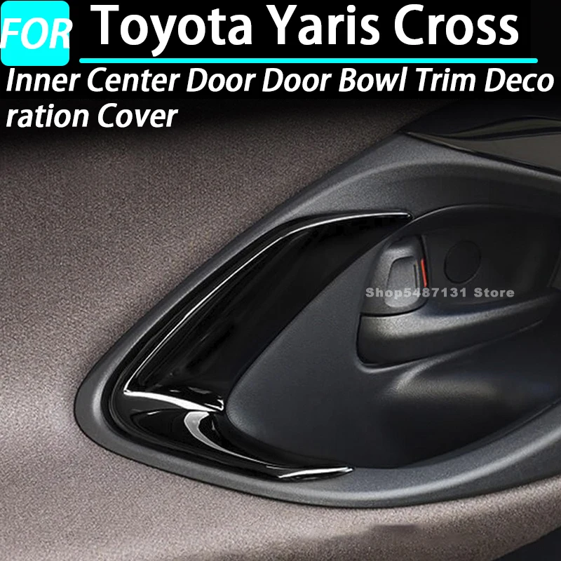 

Car Inner Center Door Door Bowl Trim Decoration Cover for Toyota Yaris Cross Interior Accessories 2020 2021 2022 2023