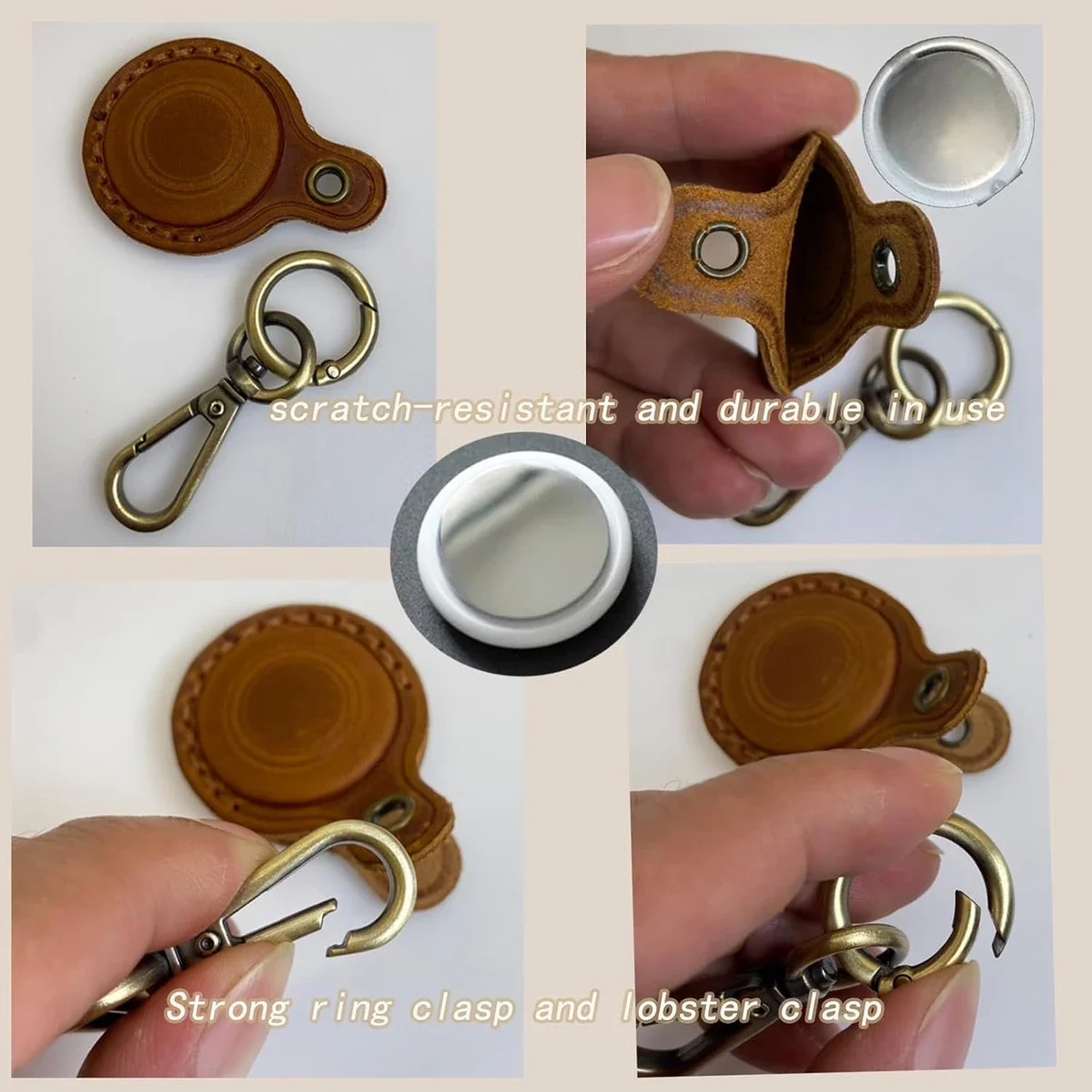 Защитный чехол из натуральной кожи для Apple AirTags, брелок-локатор, сумка, модная подвеска для домашних животных, аксессуары для Air Tag