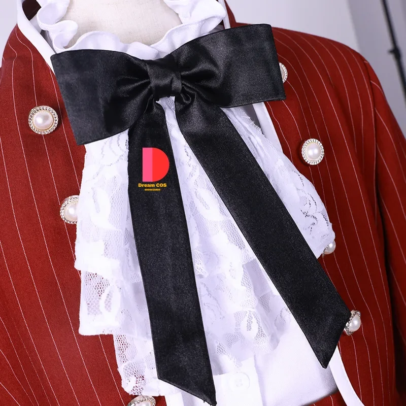 Ciel Black Tea Cup Cosplay Costume Butler Victorian-style Gown Red Gothic Lolita Party Essential Set Wig Halloween Best-sell # 1