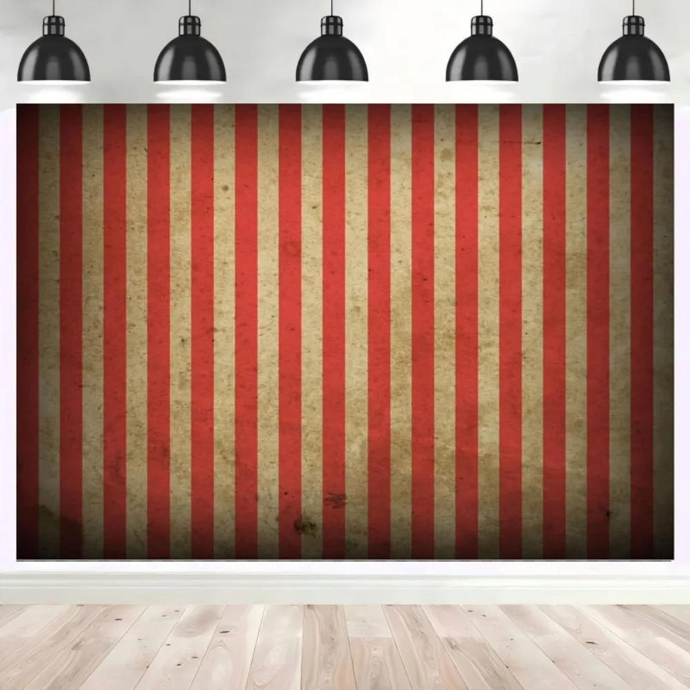 Halloween Circus Carnival Backdrop for Festival Red and White Stripes Prom Party Decor Photography Background Photobooth Props