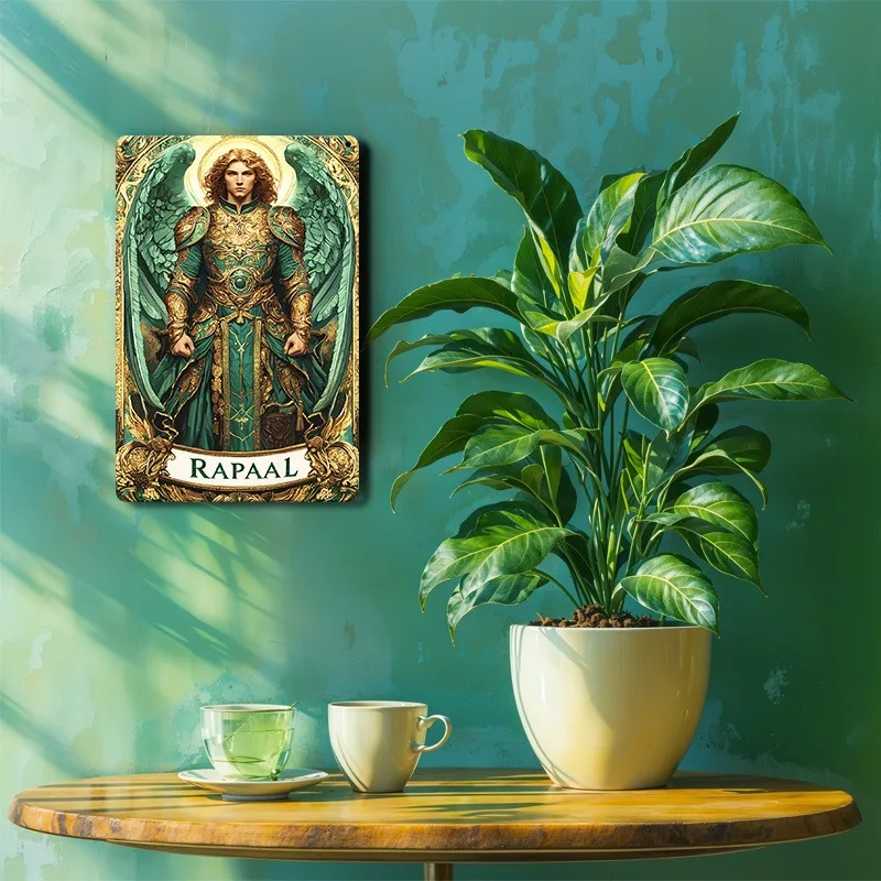 Angel Raphael Themed Aluminum Sign, Versatile Decor for Garages, Porches, Cafes, Perfect Gift for Birthdays & Holidays