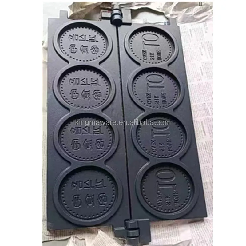 Snack Machines Customized Coin Shaped Waffle Maker New China Manufacturer 4 Holes Product 2020 Snack Food Ce OEM 28 3000W 2022