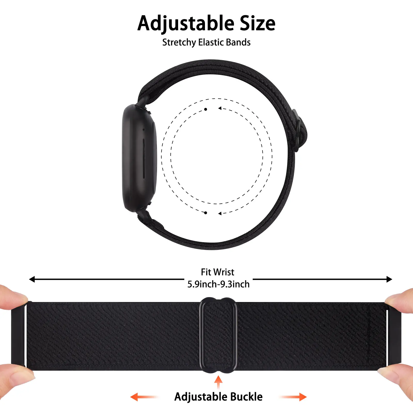 Band For Fitbit Versa 2 3 Nylon Elastic Strap Adjustable Breathable Watchband Sport Bracelet For Fitbit Versa 3 2 Band Wristband