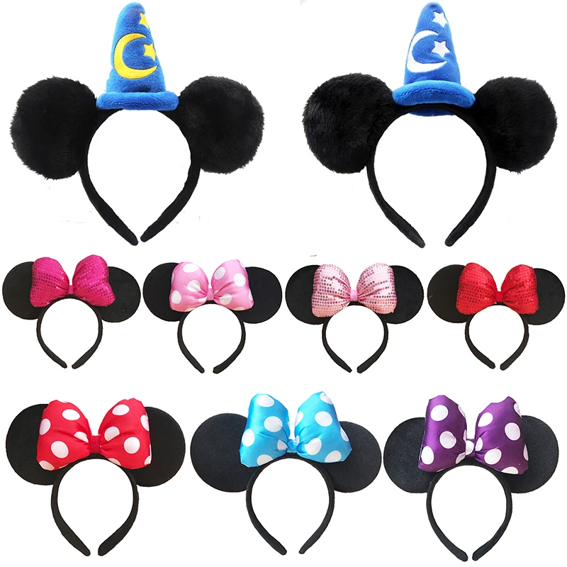 Minnie Dot Ear Headband meninas, princesa hairband, lantejoulas, hairband adulto, crianças, festa de Halloween, cosplay, acessórios de cabelo, novo estilo, 2020