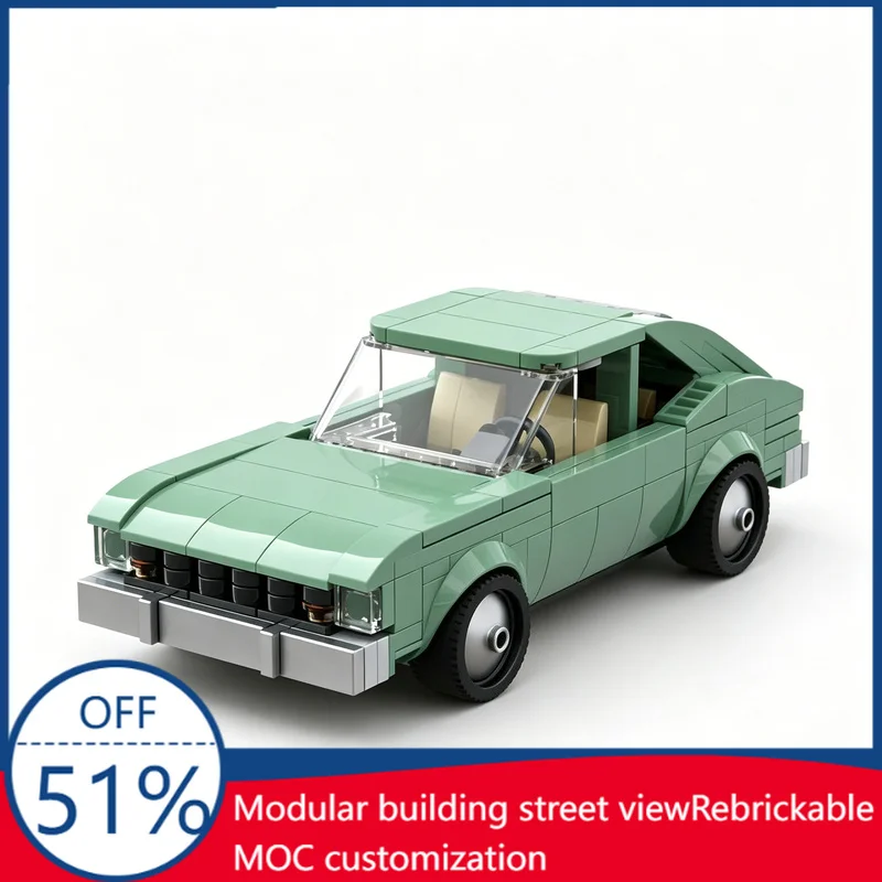 

NEW 311PCS 1976 Ford Pinto Classic Car Series Model Custom Creative Building Blocks DIY Assembly Educational Toy Festival Gift