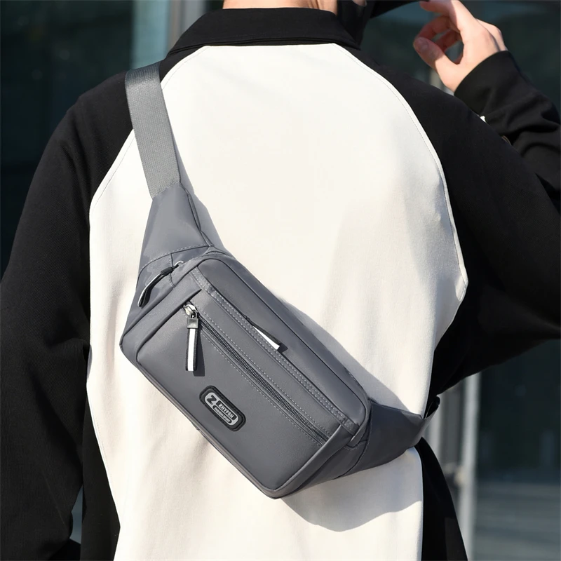 Große Kapazität Männer Taille Tasche Casual Nylon Anti-diebstahl Brust Tasche Outdoor Reise Wasserdichte Sport Handy Tasche – Detail 10