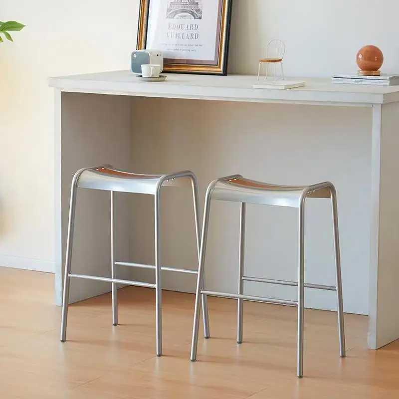 

Roman Classic Bar Stools Home Stainless Steel Dining Chairs Suitable for Coffee Shops Designer Furniture Bar Stools for Kitchen
