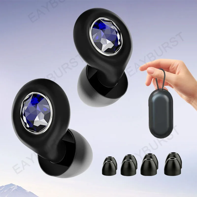 Nuevos tapones para los oídos de silicona para dormir, elegantes, reutilizables, protección para los oídos, tapones para los oídos con reducción de ruido para dormir, conciertos, festivales, viajes