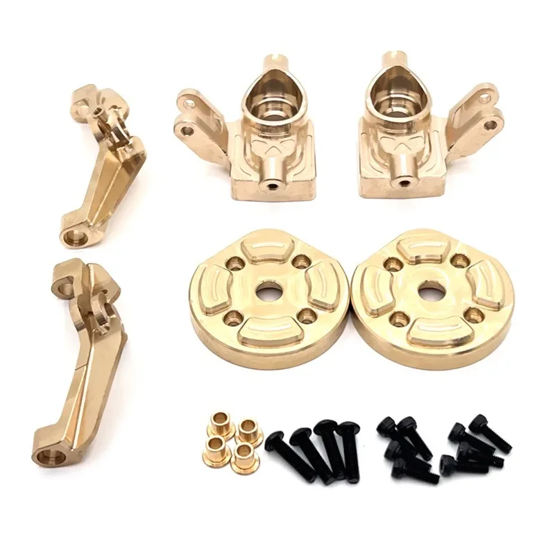 

MJX 1/12 H12Y H12Y+ RC Car Parts – Full Brass Upgrade Kit (Steering Cup,C-Hub, Rear Axle Cup,Gearbox Cover, Counterweight Block)