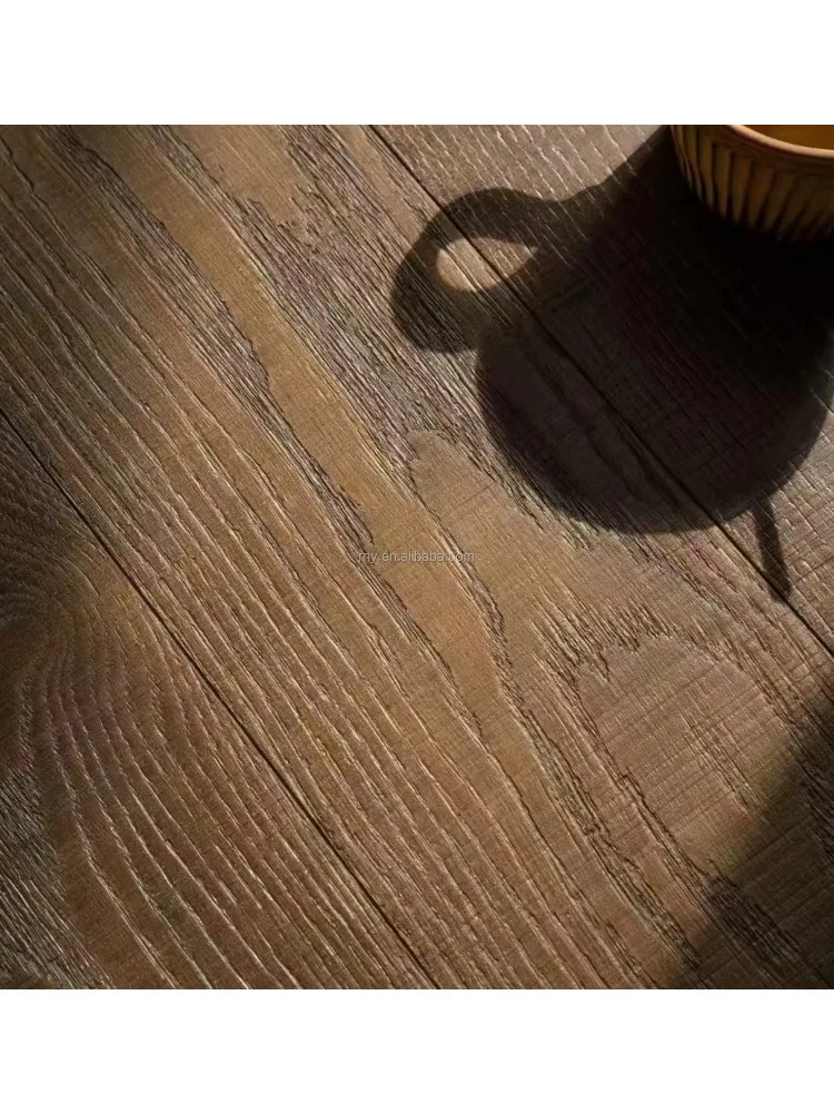 نسخة مخصصة من أرضيات البلوط، أرضيات من الخشب الصلب المصقول من خشب البلوط البني