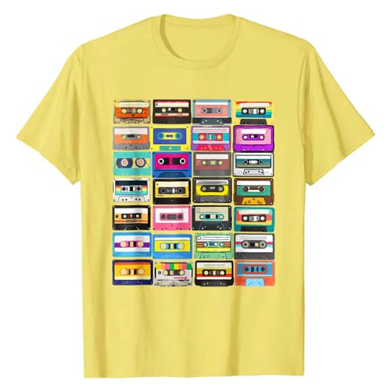 Cassette Mixtape Retro 1980s 1990s Music Vintage Graphic T-Shirt Funny 80S 90S Retro Style Costume Humorous Party Tee Y2k Top