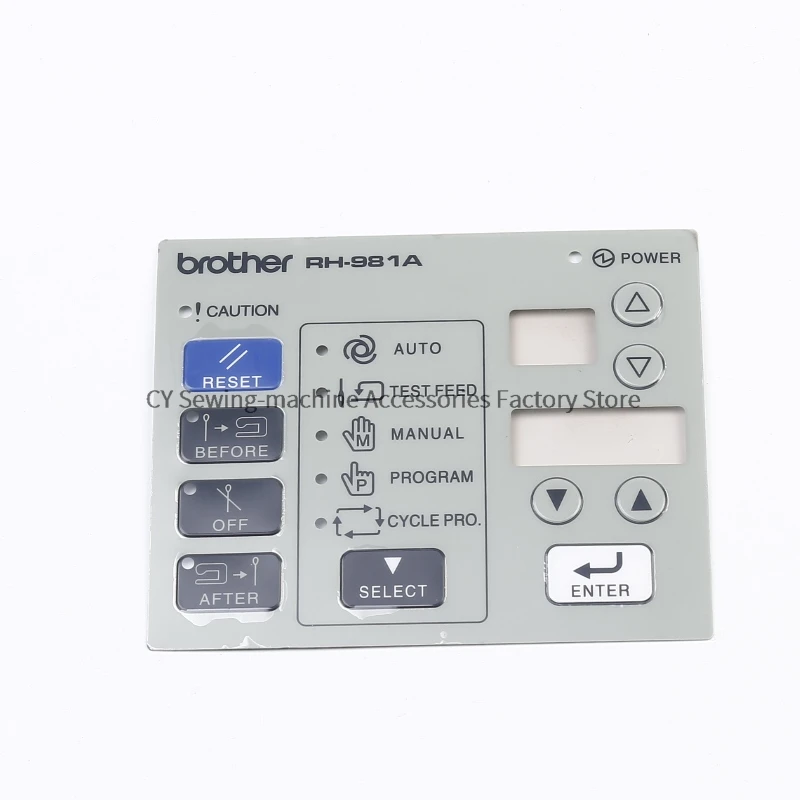 1 قطعة لوحة التشغيل الجديدة ملصق غشاء فيلم لوحة المفاتيح زر التبديل ورقة لآلة خياطة الصناعية Brother RH-981A
