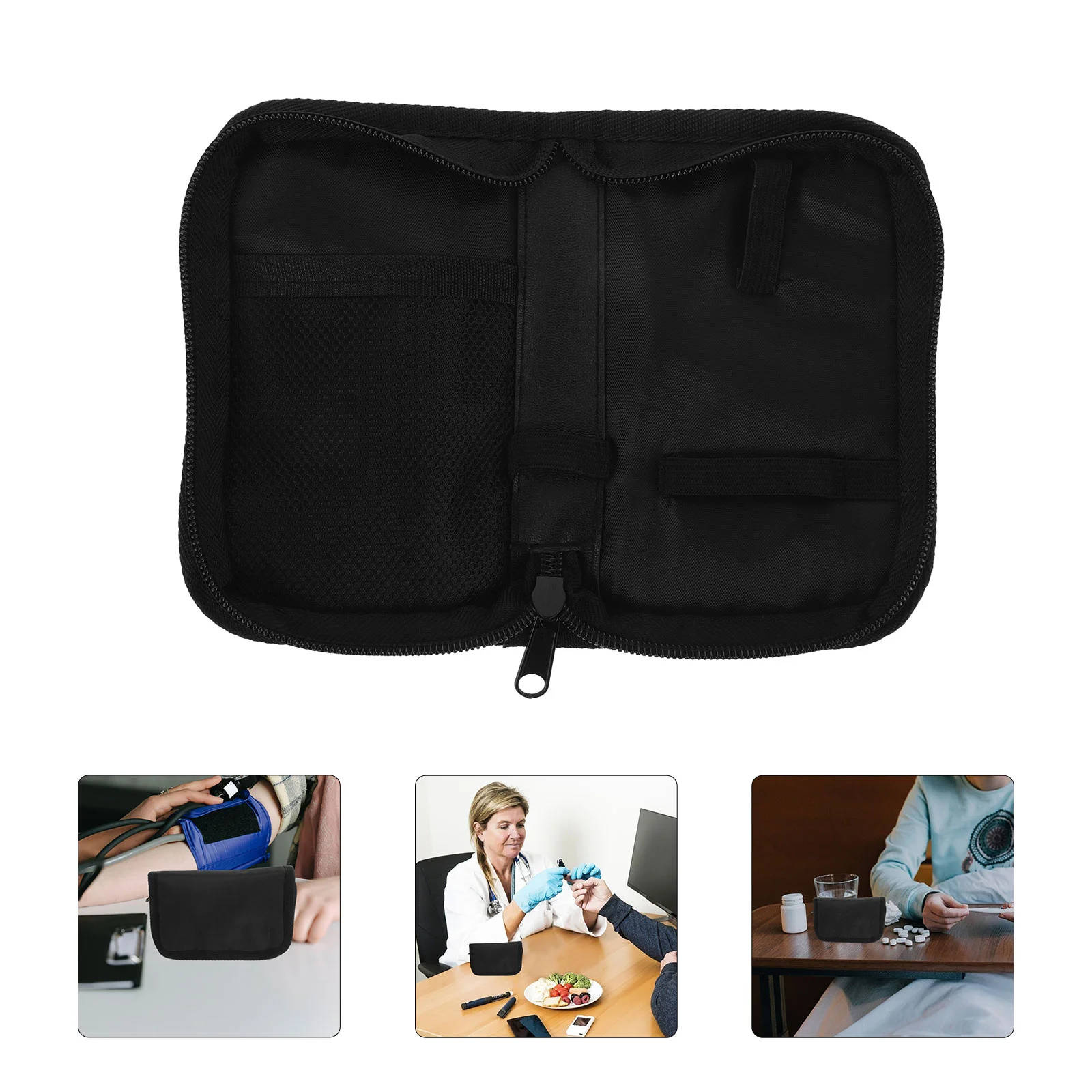 

Blood Glucose Meter Storage Bag Travel Case Cooler Cover Diabetes Supplies Carrying Organizing Suitcase Carrier