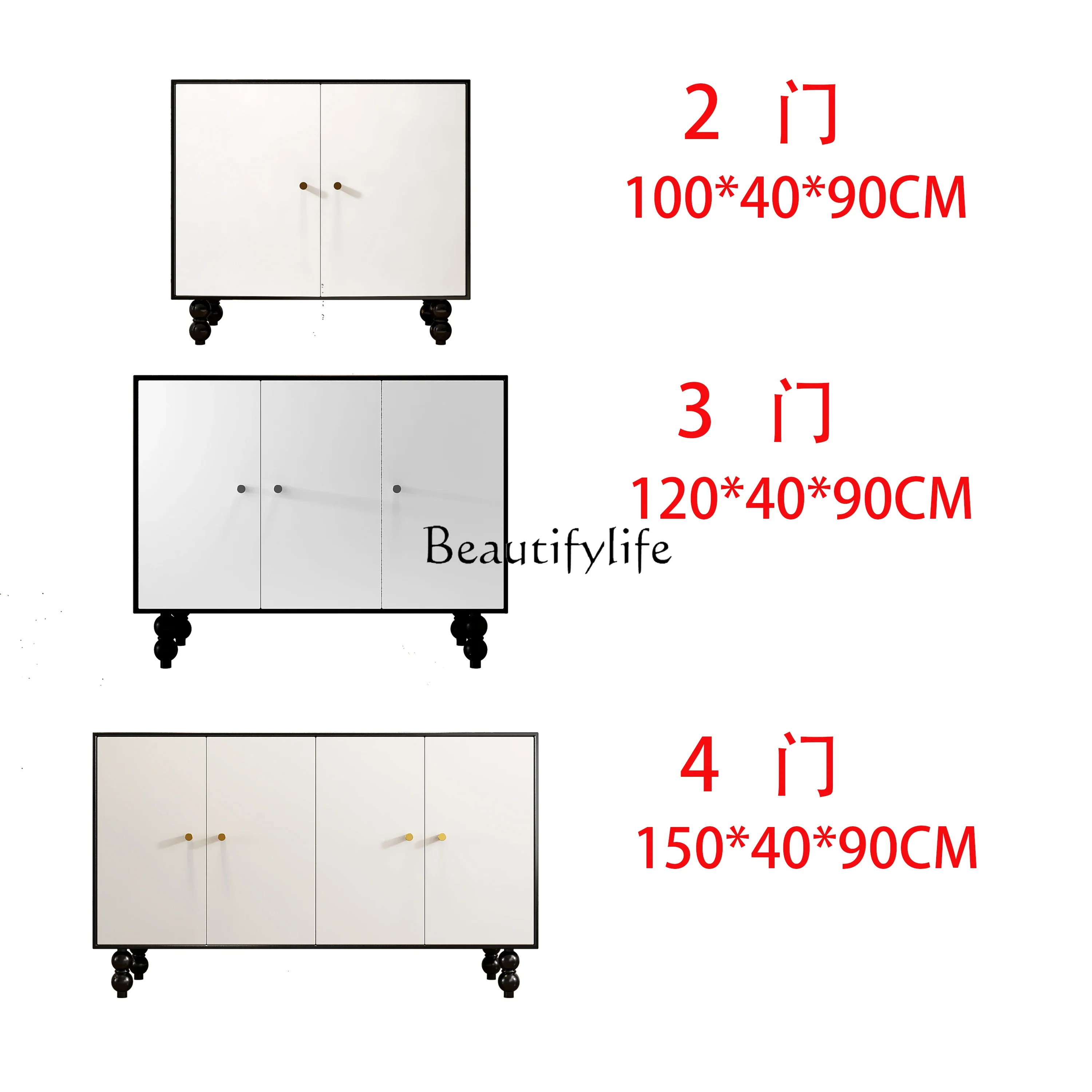 ls 18French modern painted multi-functional shoe cabinet Solid wood club B & B storage entrance cabinet