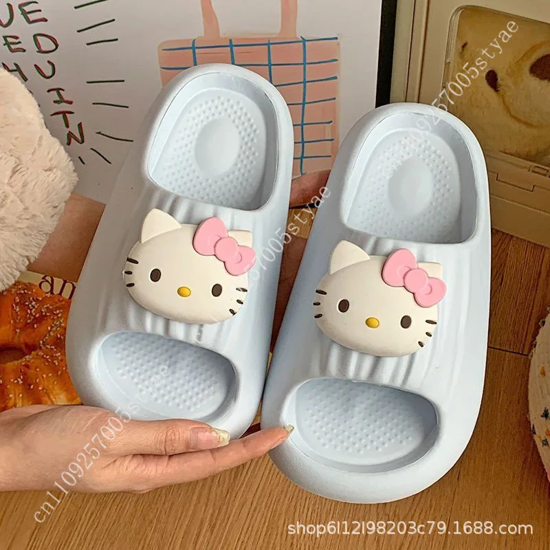 

Sanrio Hello Kitty Women's Summer Slippers — Trendy, Girly-Style, Soft-Sole EVA, Non-Slip Indoor/Outdoor Sandals