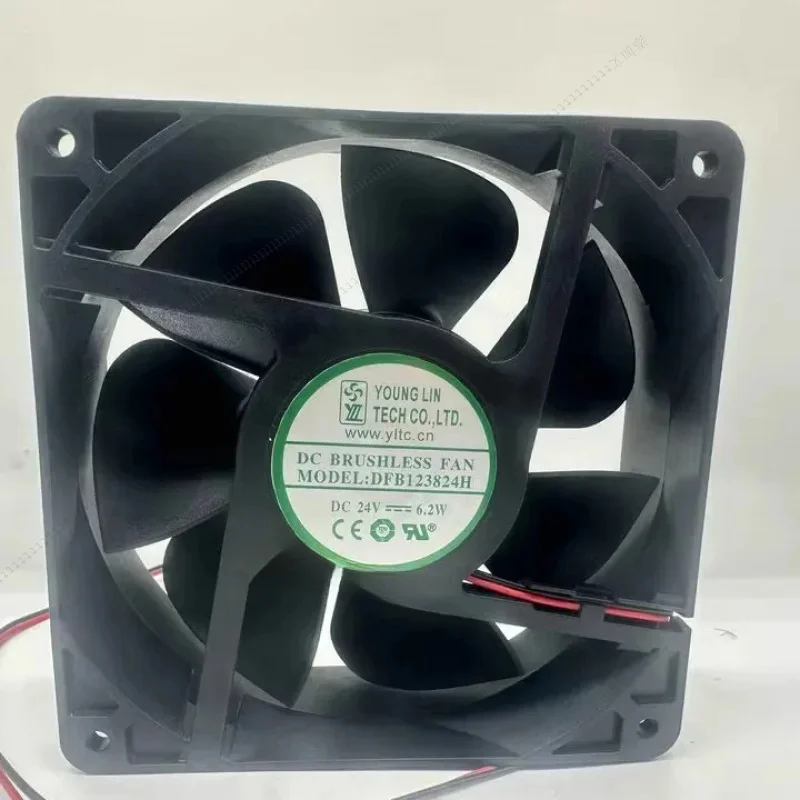 

W Original DFB 123824 H 24V 6.2W 12038 12CM cooling fan