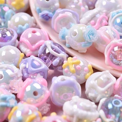 2/5Pcs Mix Styles Random Acrylic Birthday Cake Candy White Cloud Beads Hot-air Balloon Charms DIY Phone Chain Decoration Jewelry