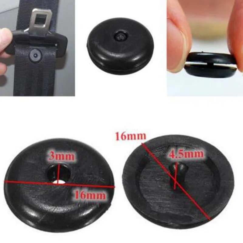 1 Pair Car Safety Seat belt Stopper Buckle Auto Seat Belt Spacing Limit Stop Plastic Anti-slip Seat Belt Stop Button Wholesale