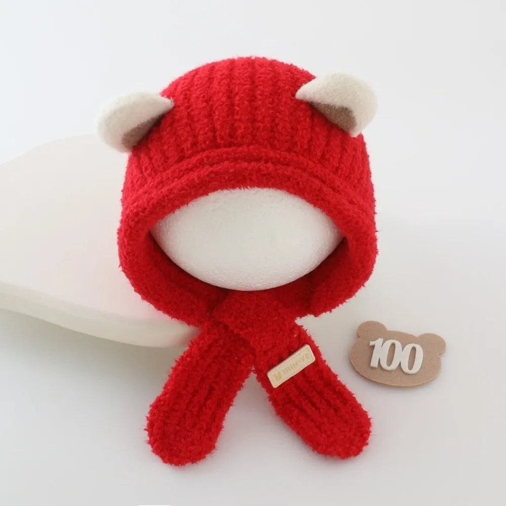 

Новая интегрированная шапка с милыми ушками, комплект шарфов, ветрозащитный пуловер, вязаная холодостойкая шапка-бини, осень и зима