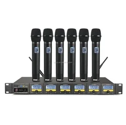 6 Channel Wireless Microphone BNK UHF Microphones Live Performance X85