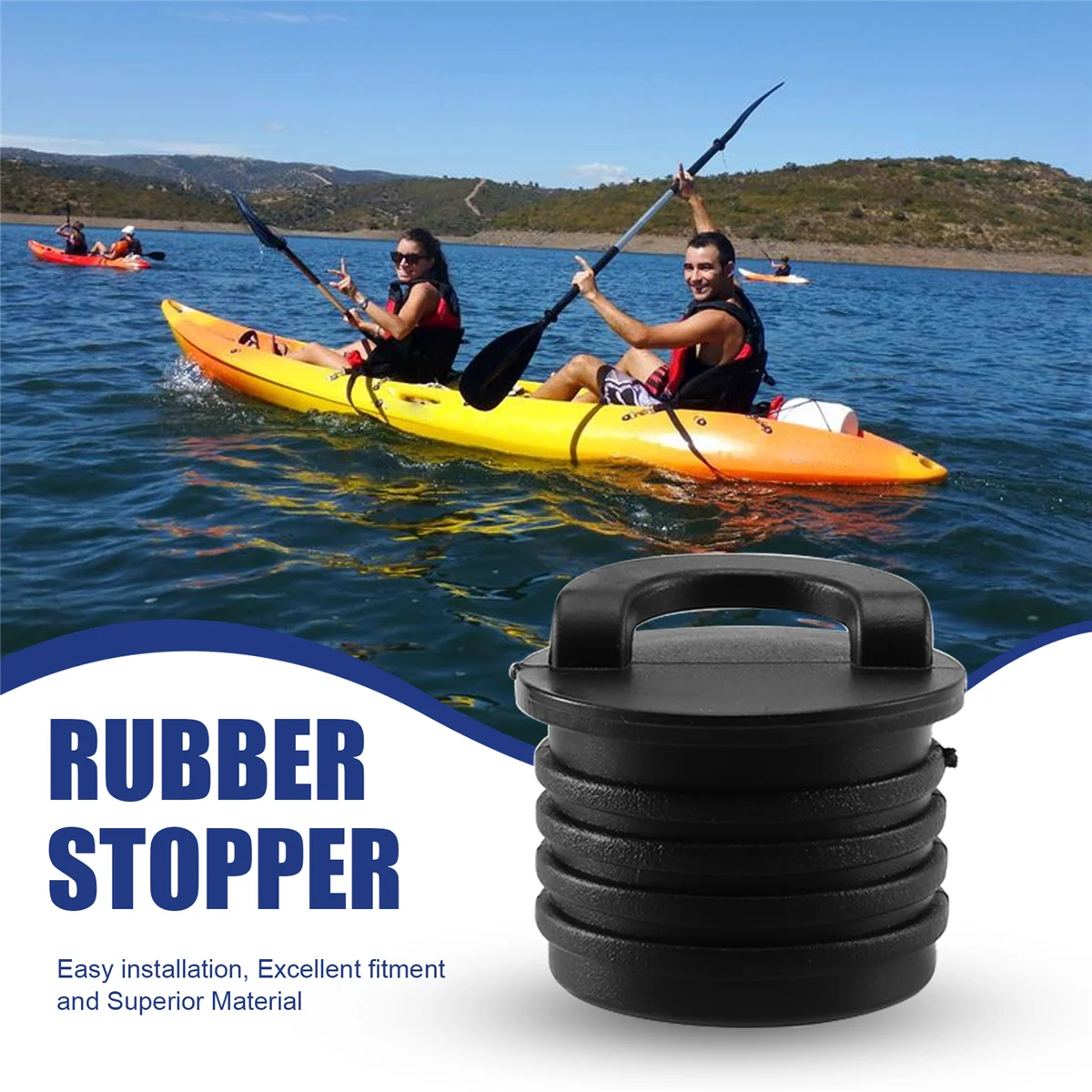 ABAZJ 8 Pezzi 32 Centimetri Barca Scupper Tappi Bung Tappi Kayak Tappo di Scarico Kayak Scupper Tappi per Kayak Canoa Barca Fori di Scarico