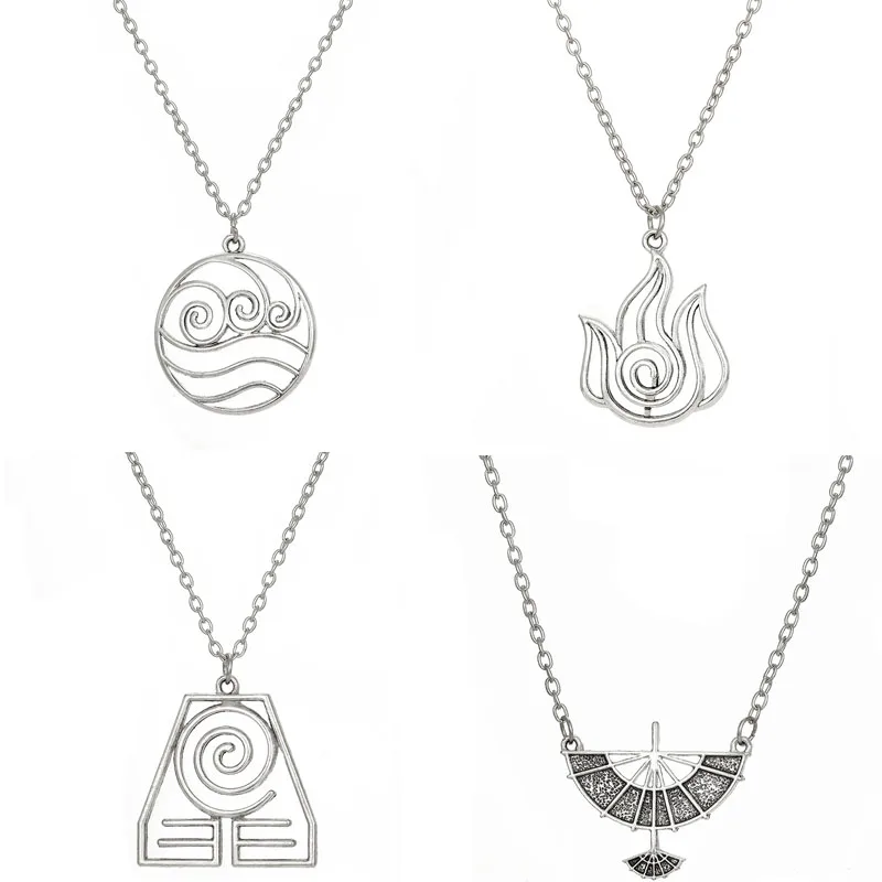 New Arrival Movie Jewelry Avatar The Last Airbender Choker Necklace Air Nomad Fire And Water Tribe Pendants Necklace