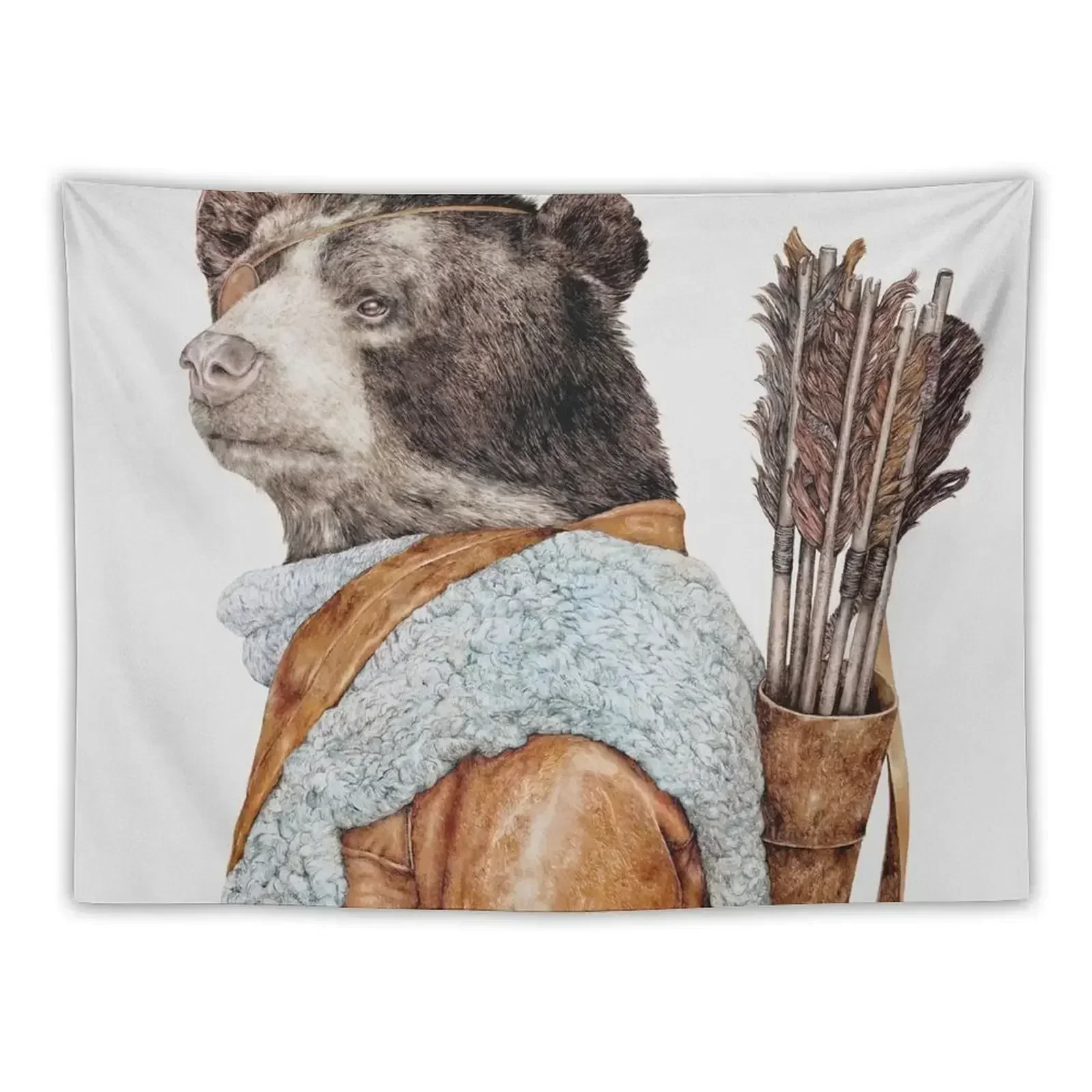 

Hunter Bear Tapestry Cute Decor House Decoration Wall Decorations Room Decorator Tapestry