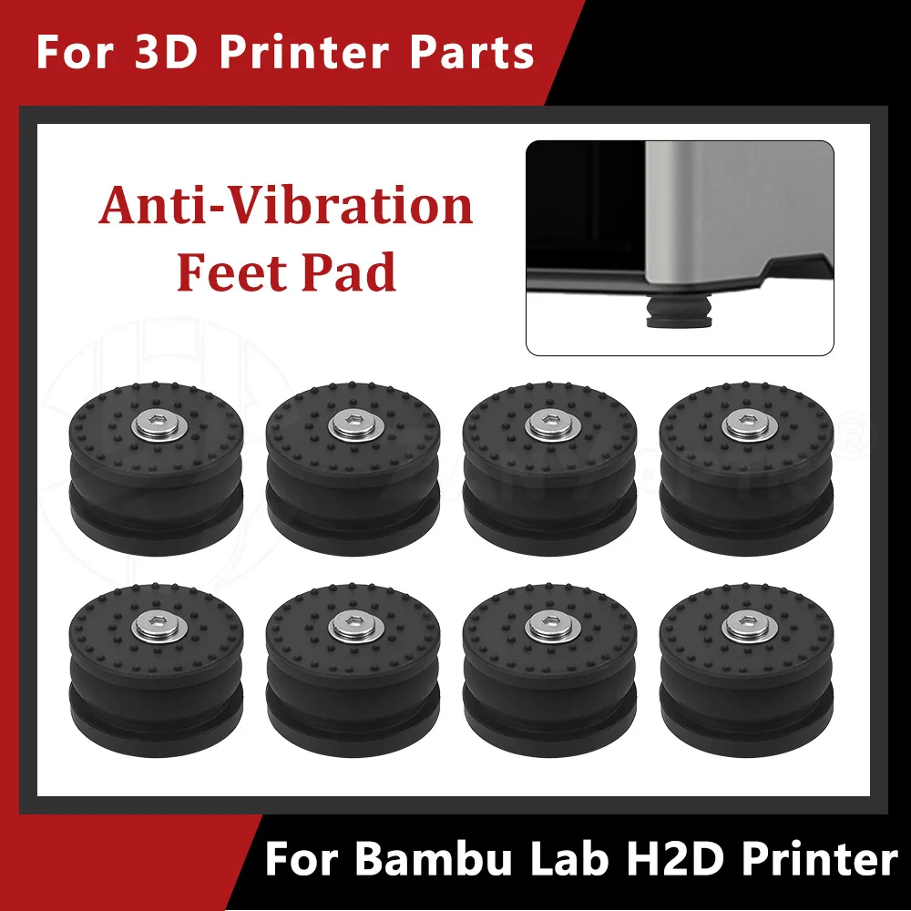 

Bambu Lab H2D антивибрационная подушечка для ног противоскользящая противоударная пыленепроницаемая резиновая подушечка для ног 4 шт. запасные части