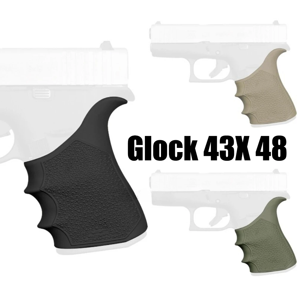Tactical Rubber Anti Slip HANDALL Handgun Grip Sleeve for GLOCK G43X, G48 Pistols