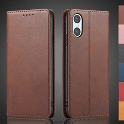 Magnetic attraction Leather Case for Sony Xperia 10 VI (Xperia 10 6Gen ) Holster Flip Cover Case Wallet Phone Bags Fundas Coque