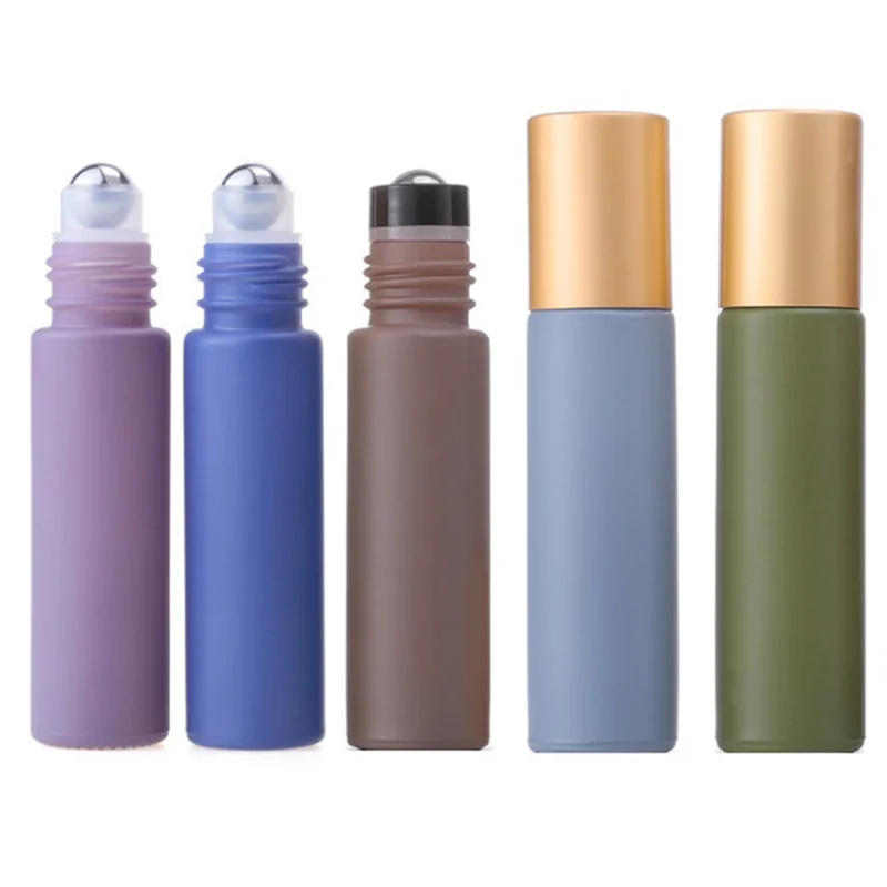 

20/50pcs 5ml/10ml Morandi Color Roll-on Bottle Glass Essential Oil Bottle Eye Cream Bottle Perfume Bottle Steel Ball Bottles
