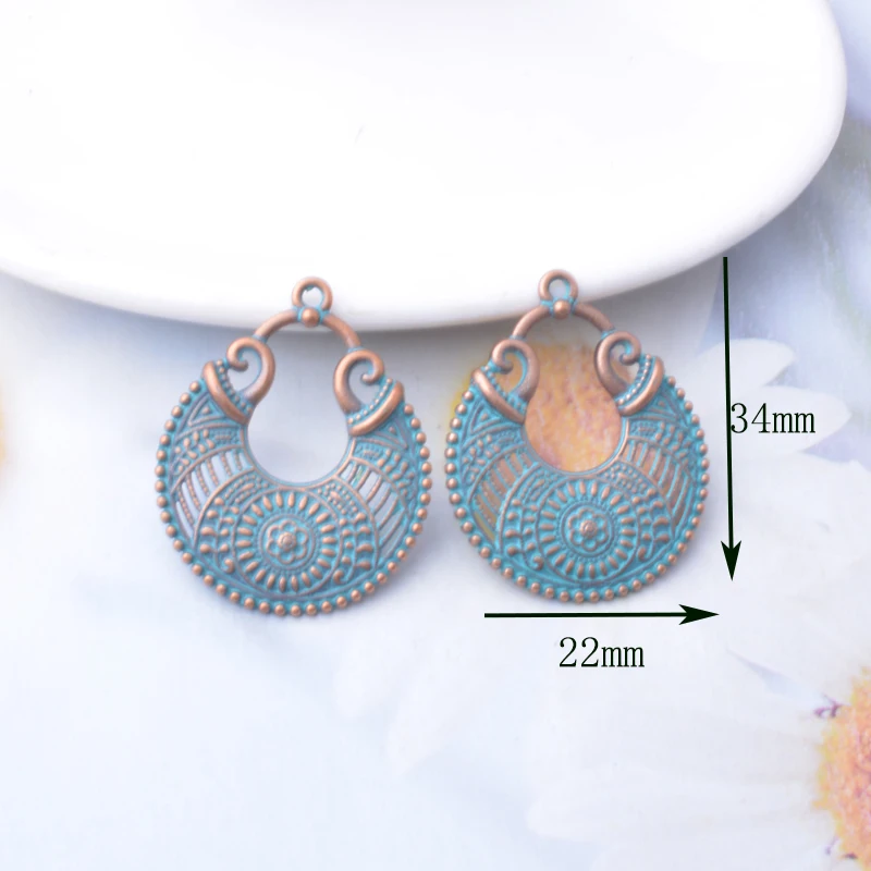 10pcs/lot  Alloy Ancient bronze Charms Vintage Style Ear Pendant DIY Earrings Jewelry Findings