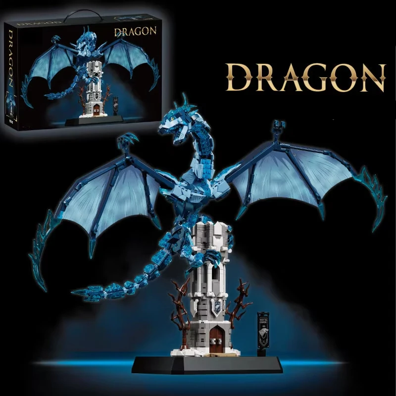 1786 Pcs Epic Dragon MOC Building Set, Detailed DIY Sculpture for Home Decor, Challenging Gift for All Ages