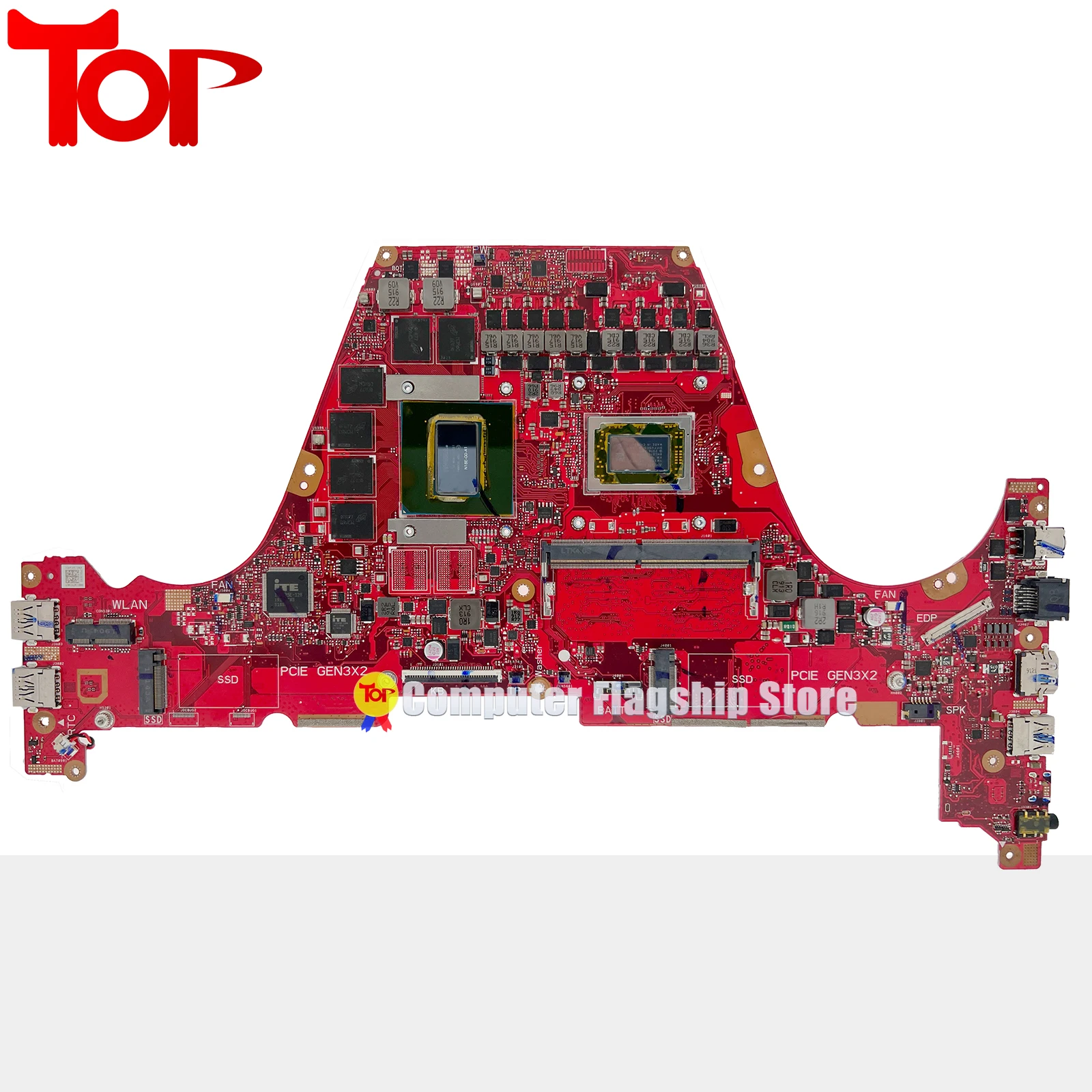 KEFU GU502DU Laptop Motherboard For ASUS GU502D GU502 ROG Zephyrus G15 8G-RAM R5-3550H R7-3750H GTX1660TI V6G Mainboard OK TEST