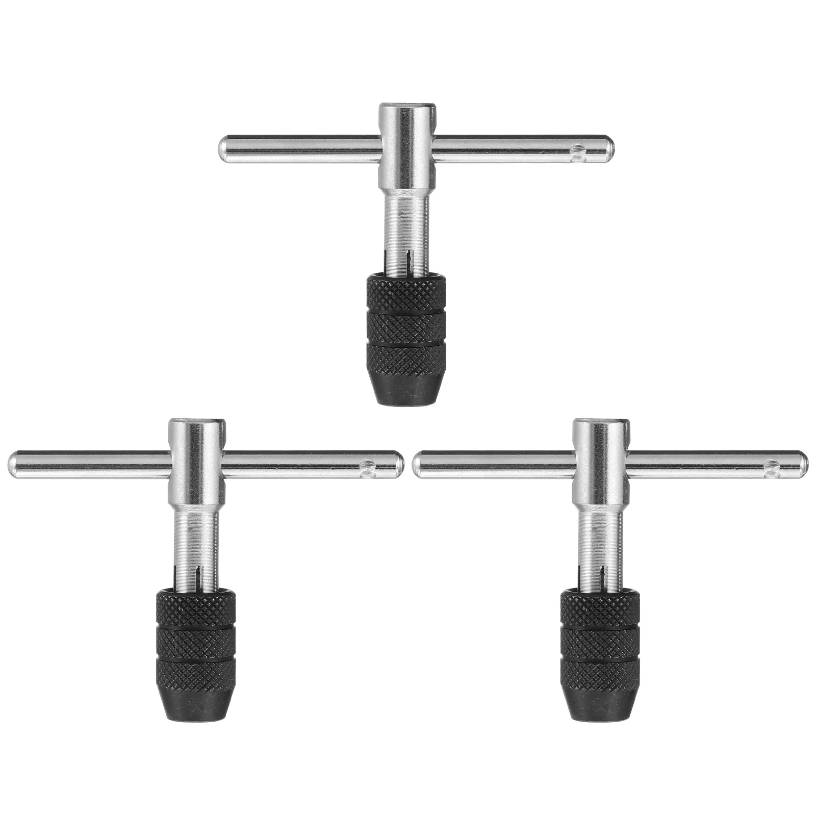 

3Pcs Adjustable T-Handle Ratcheting Tap Wrench M3-M6 Hand Tap Tool Threading Handle Ratchet Wrench Threading Tool,