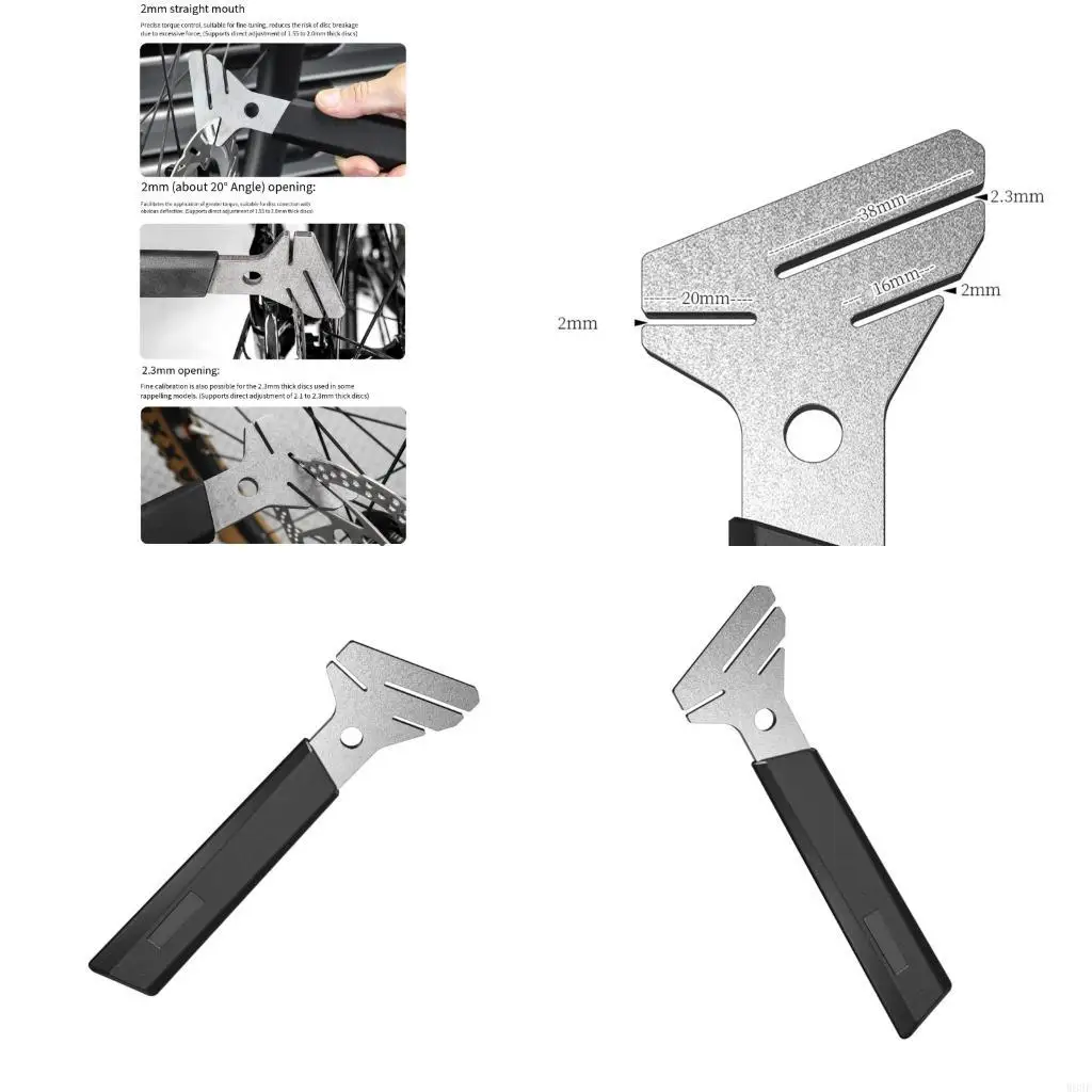 

Portables Disc Brake Alignment Wrenches Light weight Stainless Steel Tool With Ergonomic Handle For Cycling Maintenance W89F
