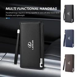 Leather Car ID Credit Card Holder Men Minimalist Wallets Case For Lexus CT200h ES250 ES300h NX300h RX350 IS250 IS200 GS300