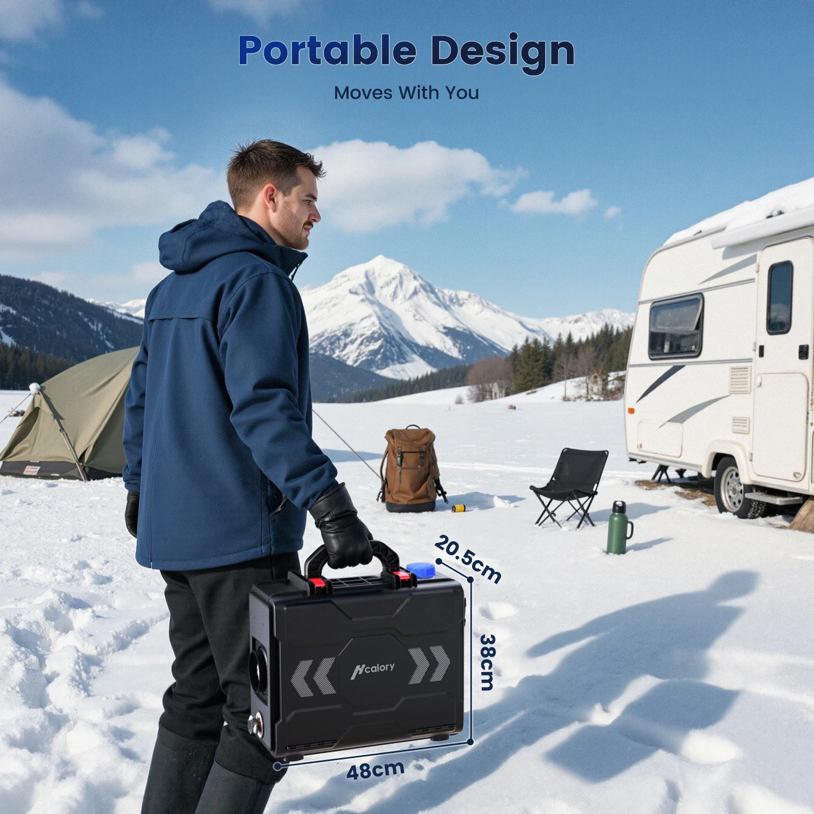 Hcalory Toolbox 2 SE Portable Diesel Air Parking Heater 12V 8KW 6L AllinOne With APP Control Max 20000 ft Altitude Mode for Car Truck RV Camper Van view 7