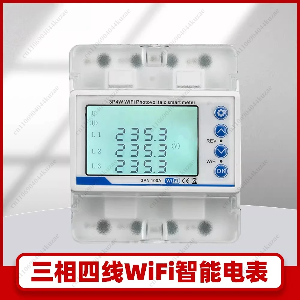 WiFi Three-Phase Intelligent Circuit Breaker, Bidirectional Energy Meter with Overcurrent Protection