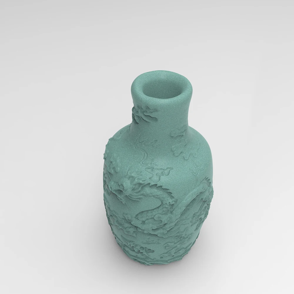 Silicone Mold For Chinese Style Dragon Pattern Cement Vase，Green Sandstone Mold for DIY Garden Decor and Artistic Craft mould