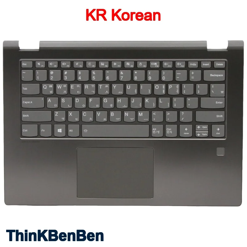 

Корейский серый верхний корпус клавиатуры (подставка для рук) для Lenovo Ideapad YOGA 530 Flex6 14 14IKB 14ARR 5CB0R47280