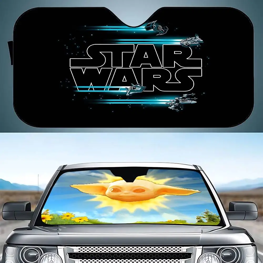 Cool S-Star W-Wars Stylish And Trendy Windshield Sunshade, Car Windshield Cover, Car Sunshade Curtain, Car Sun Protection Cover
