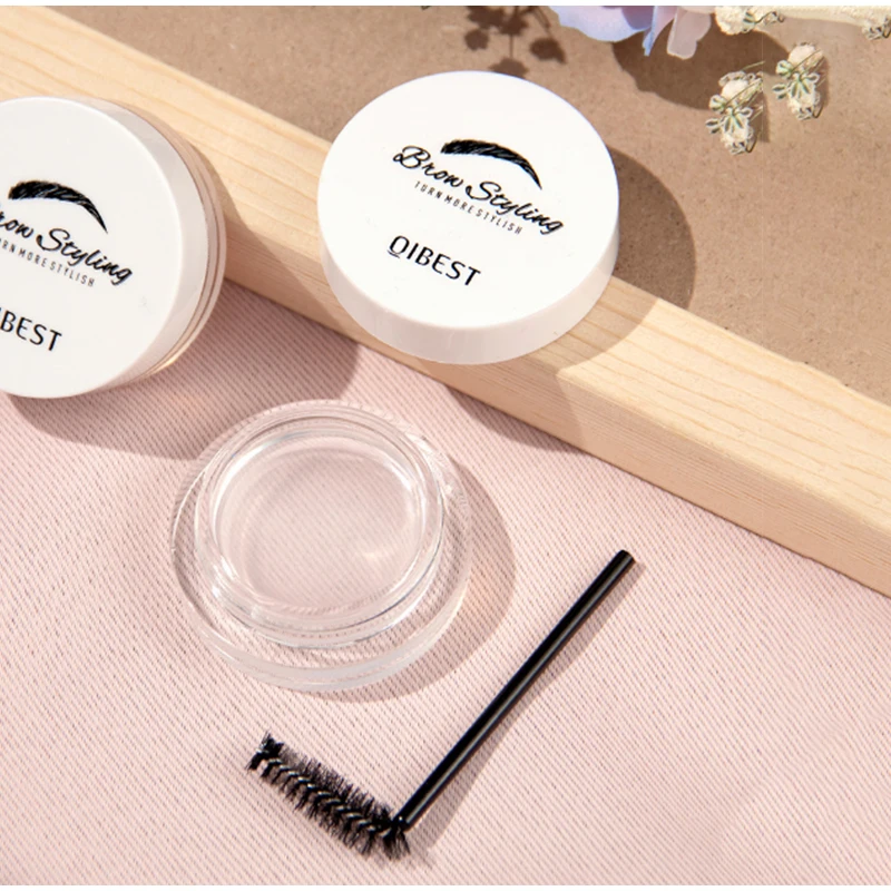 Qibest natürliches farbloses Styling Augenbrauen wachs entspannende Augenbrauen fixier seife transparent lang anhaltende Augenbrauen definieren Gel Make-up