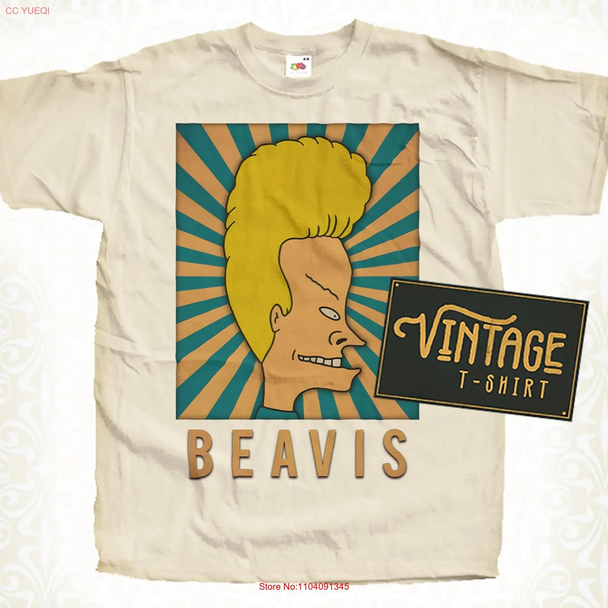 Beavis and Butt Head V14 T Shirt Vintage Natural color Men's DTG Digital Print SIZES S M L XL 2XL 3XL 4XL 5XL