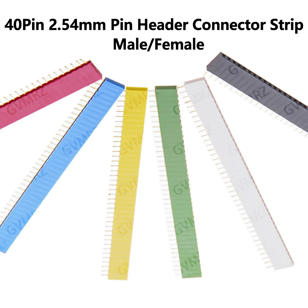 10PCS 40Pin 2.54mm Single  Row Straight Male Female Pin Header Connector Strip For PBC Ard