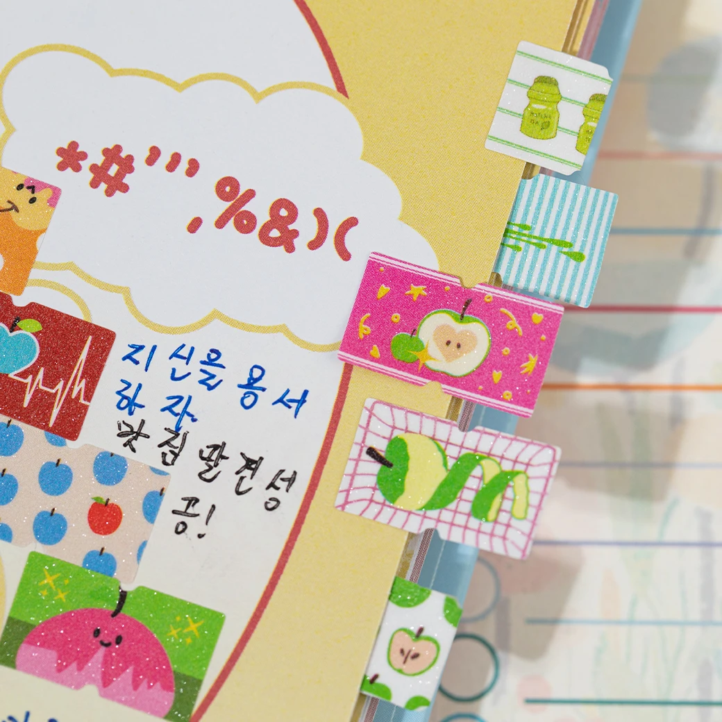 25 مللي متر * 2 متر/لفة أبل الخيال سلسلة Kawaii يموت قطع ملصقات للتسمية DIY بها بنفسك سجل القصاصات الديكور مذكرات غير المرغوب فيه مجلة ملصقات الجمالية #4