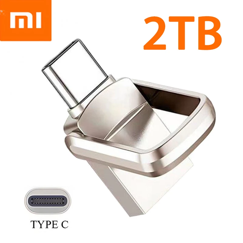 Xiaomi U Disk 2TB 1TB USB 3.1 Type-C Interface 256GB 128GB 512GB Mobile Phone Computer Mutual Transmission Portable USB Memory