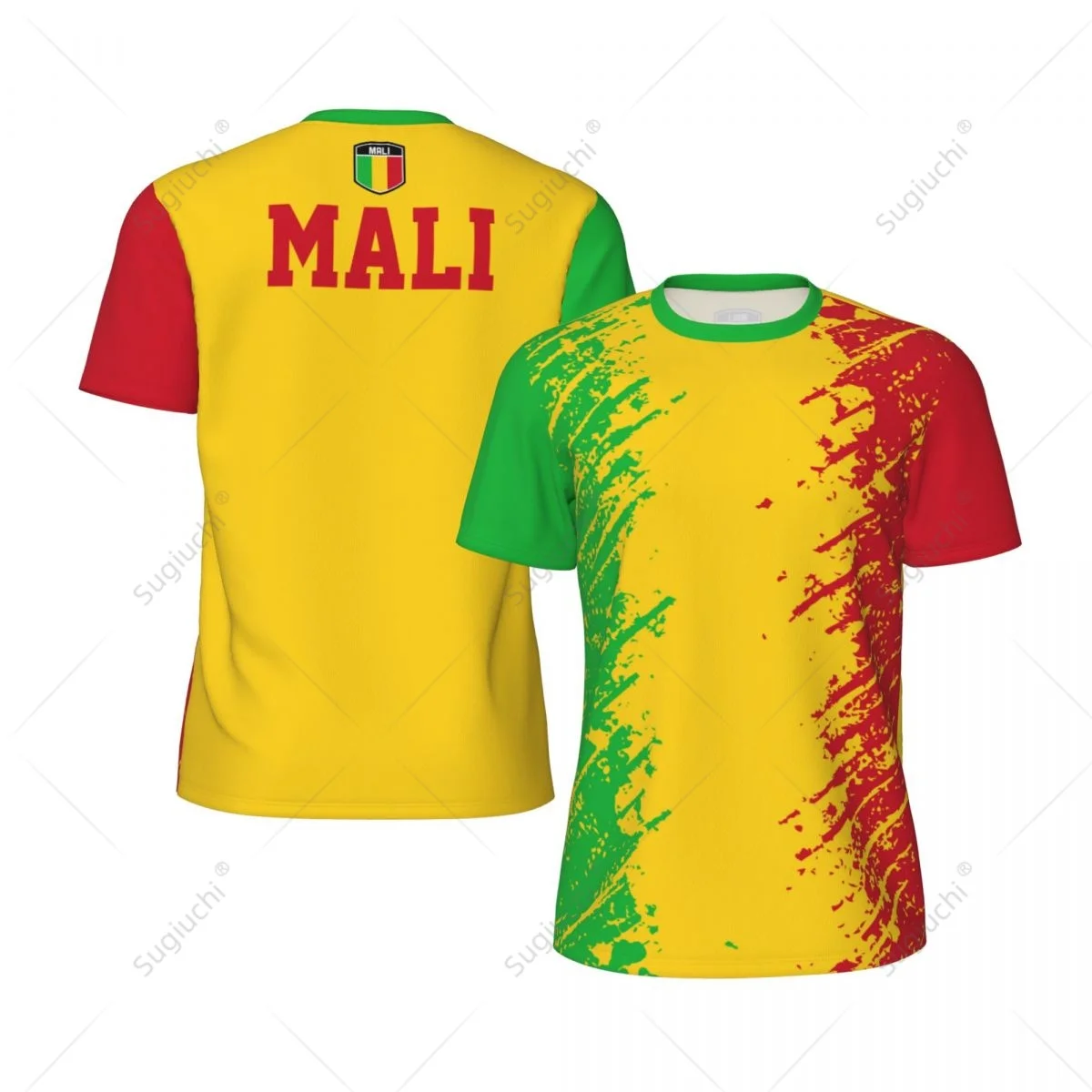 Exclusive design Mali Flag Grain 3D Printed Men For Running Bike Soccer Tennis Fitness Sports tshirt Mesh Fans Short T-shirt